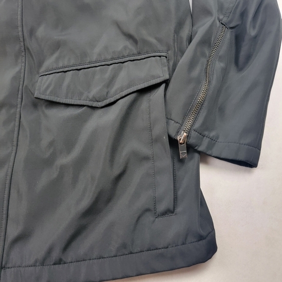 Kenneth Cole Reaction black lined utility jacket with zipper details - Picture 2 of 6